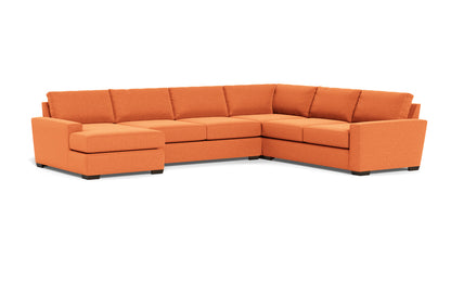 Mas Mesa 162" Deep Corner Sectionals w. Left Chaise - Bennett Orangeade