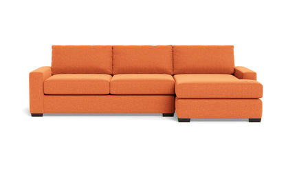 Mas Mesa 123" Deep Right Chaise Sectional - Bennett Orangeade