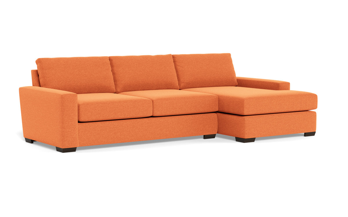 Mas Mesa 123" Deep Right Chaise Sectional - Bennett Orangeade