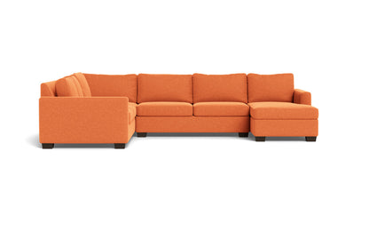 Track 141" Corner Sectionals w. Right Chaise - Bennett Orangeade