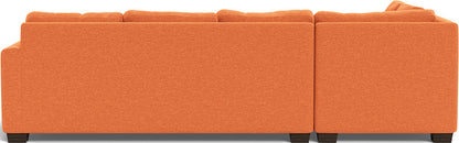 Track 121" Left Chaise Sectional - Bennett Orangeade