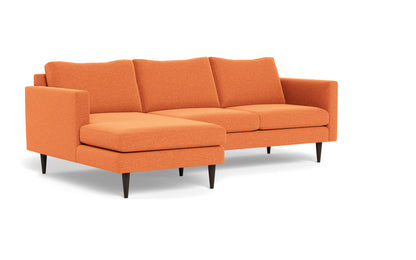Wallace 98" Untufted Left Chaise Sectional - Bennett Orangeade