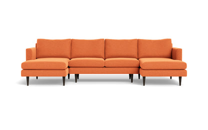 Wallace 126" Untufted Double Chaise U Sectional