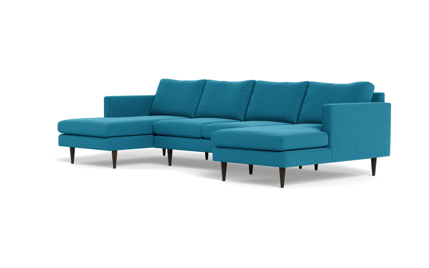 Wallace 126" Untufted Double Chaise U Sectional
