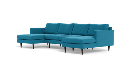 Wallace 126" Untufted Double Chaise U Sectional