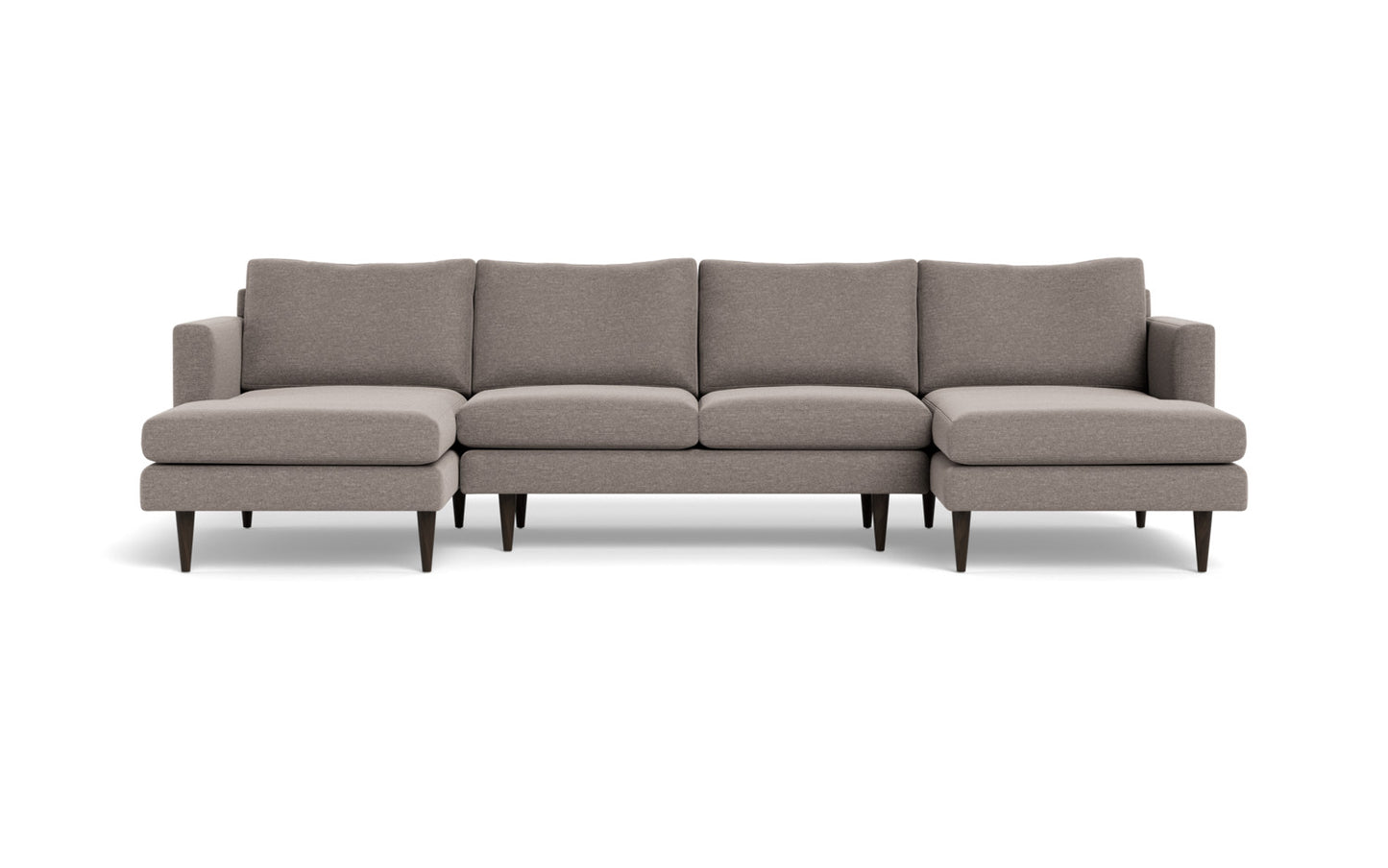 Wallace 126" Untufted Double Chaise U Sectional