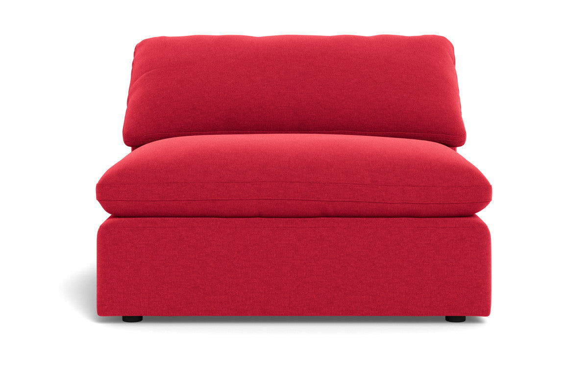 Fluffy Armless Chair - Bennett Red