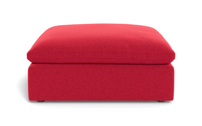 Fluffy Ottoman - Bennett Red