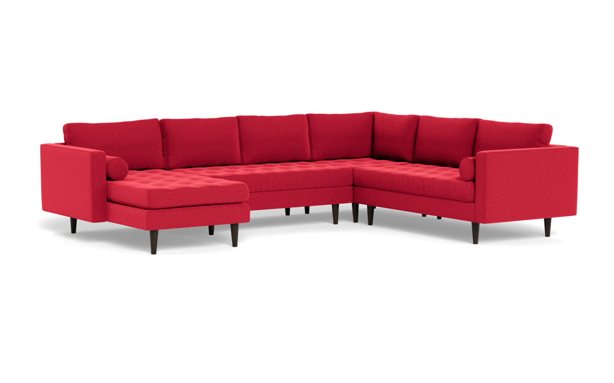 Ladybird 133" Corner Sectional with Left Chaise - Bennett Red