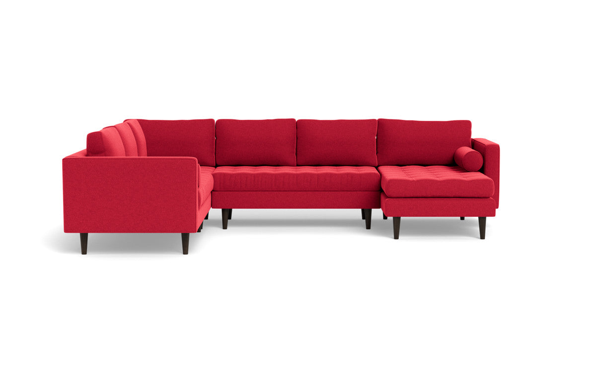 Ladybird 133" Corner Sectionals w. Right Chaise - Bennett Red