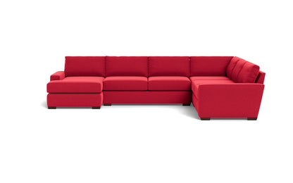 Mas Mesa 162" Deep Corner Sectionals w. Left Chaise - Bennett Red