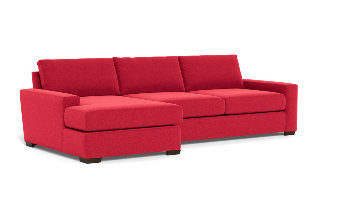 Mas Mesa 123" Deep Left Chaise Sectional - Bennett Red