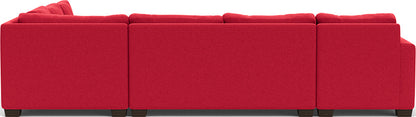 Track 141" Corner Sectionals W. Full Sleeper & Left Chaise - Bennett Red