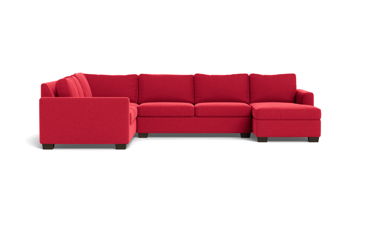 Track 141" Corner Sectionals w. Right Chaise - Bennett Red