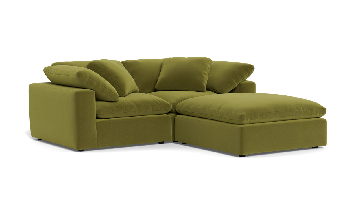 Fluffy 2 Piece Sofa w/Otto - Delray Smoke