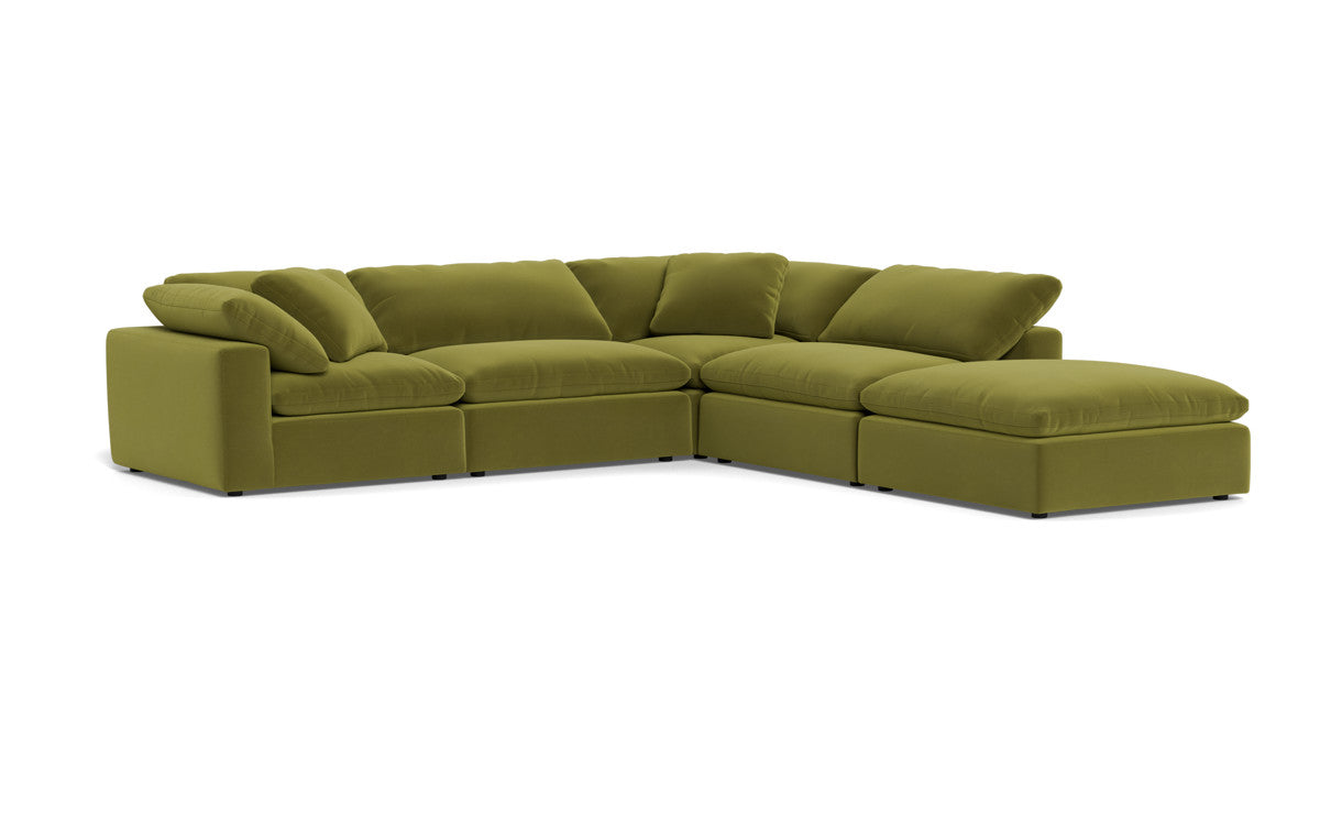 Fluffy 4 Piece Sectional w/Otto - Dream Apple