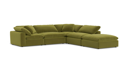 Fluffy 4 Piece Sectional w/Otto - Dream Apple