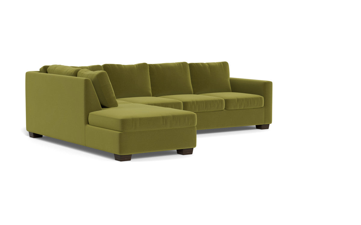 Track 121" Left Chaise Sectional - Dream Apple