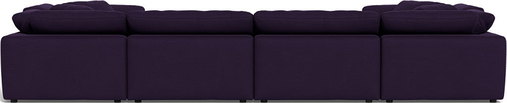 Fluffy 4 Corner U Sectional - Superb Amethyst