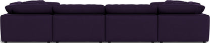 Fluffy 4 Corner U Sectional - Superb Amethyst