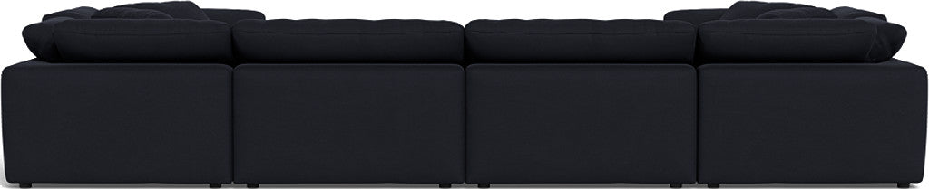 Fluffy 4 Corner U Sectional - Dream Onyx