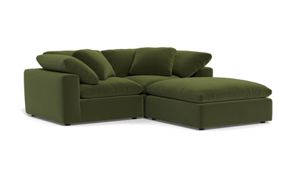 Fluffy 2 Piece Sofa w/Otto - Dream Olive