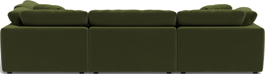 Fluffy 4 Piece Sectional w/Otto - Dream Olive