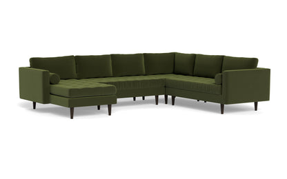 Ladybird 133" Corner Sectional with Left Chaise - Dream Olive