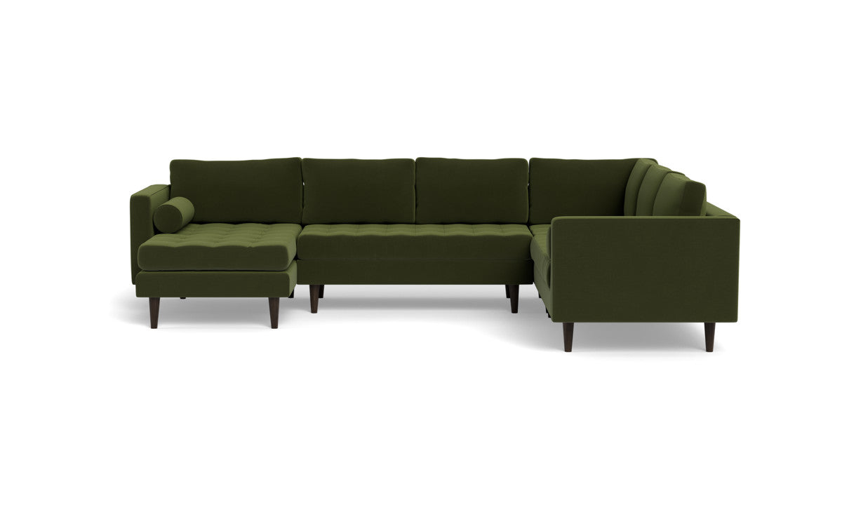 Ladybird 133" Corner Sectional with Left Chaise - Dream Olive