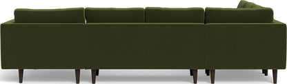 Ladybird 133" Corner Sectionals w. Right Chaise - Dream Olive