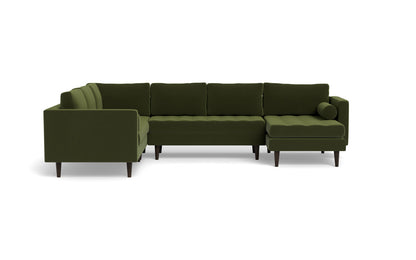 Ladybird 133" Corner Sectionals w. Right Chaise - Dream Olive