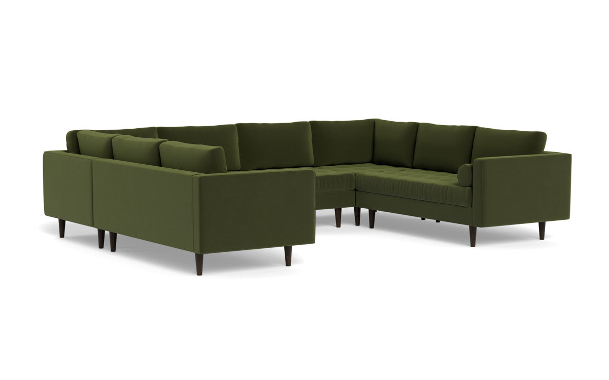 Ladybird 134" U Sectional - Dream Olive