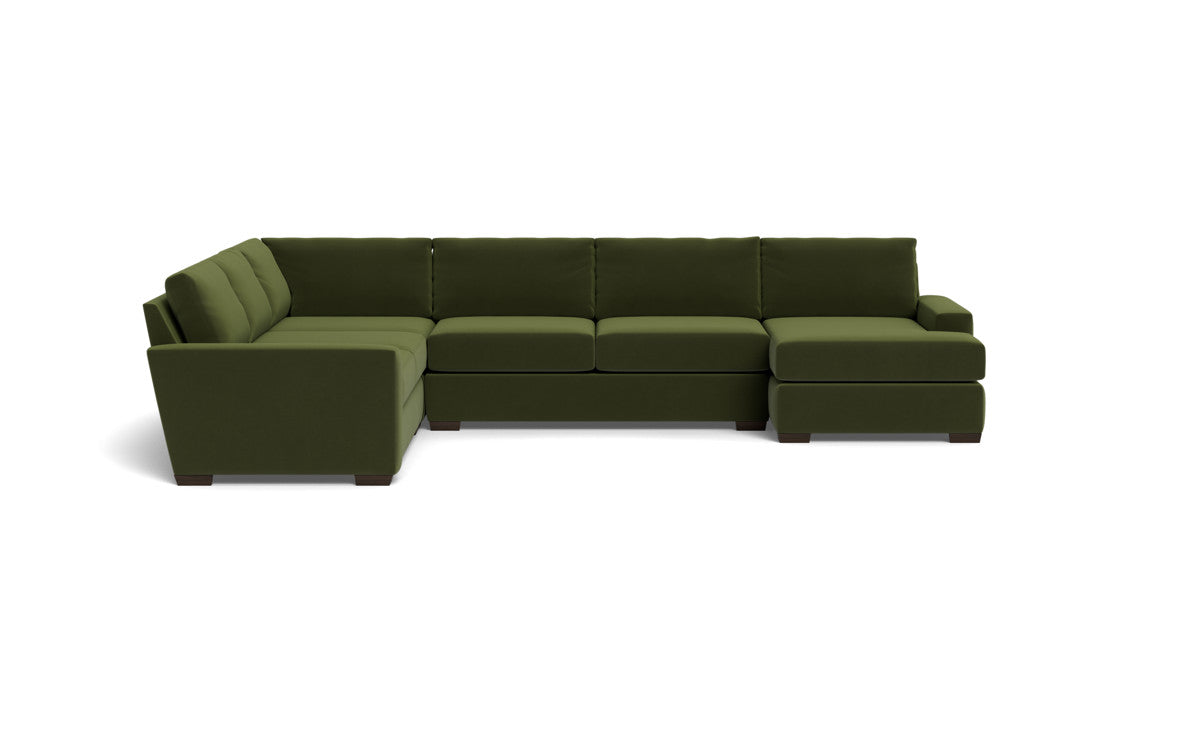 Mas Mesa 162" Deep Corner Sectionals w. Right Chaise - Dream Olive