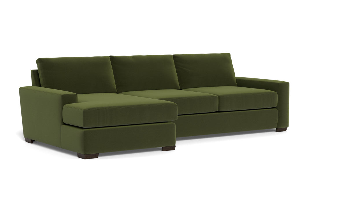 Mas Mesa 123" Deep Left Chaise Sectional - Dream Olive