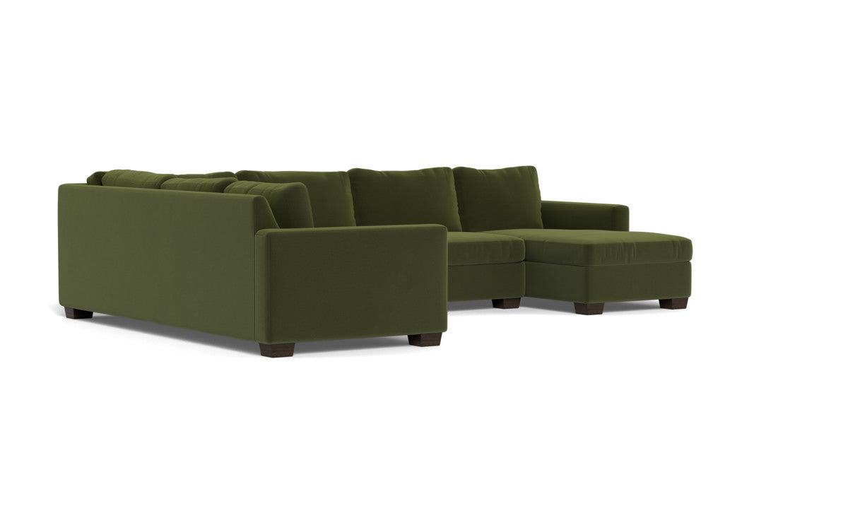 Track 141" Corner Sectionals w. Right Chaise - Dream Olive