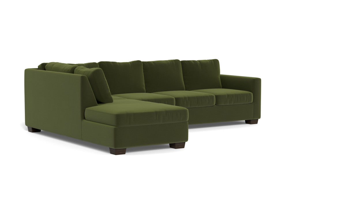 Track 121" Left Chaise Sectional - Dream Olive
