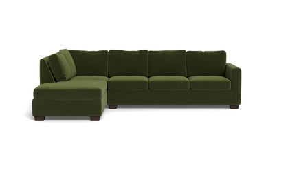 Track 121" Left Chaise Sectional - Dream Olive