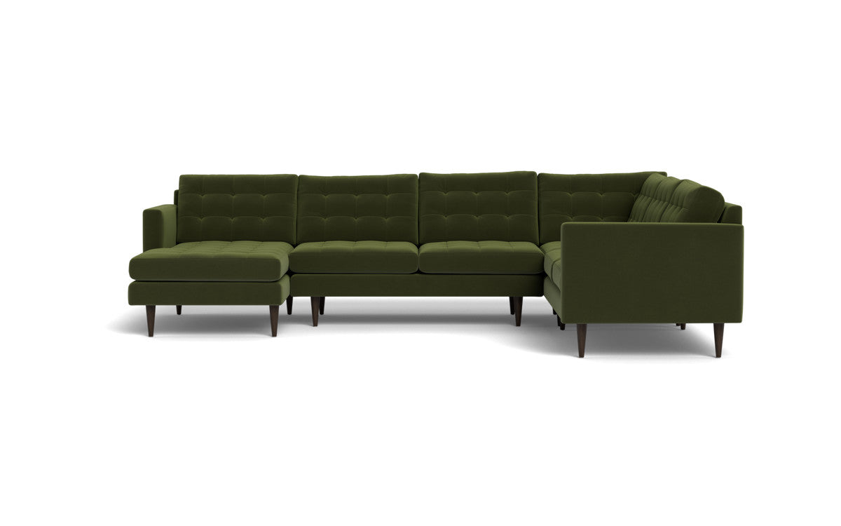 Wallace 131" Corner Sectionals w. Left Chaise - Dream Olive