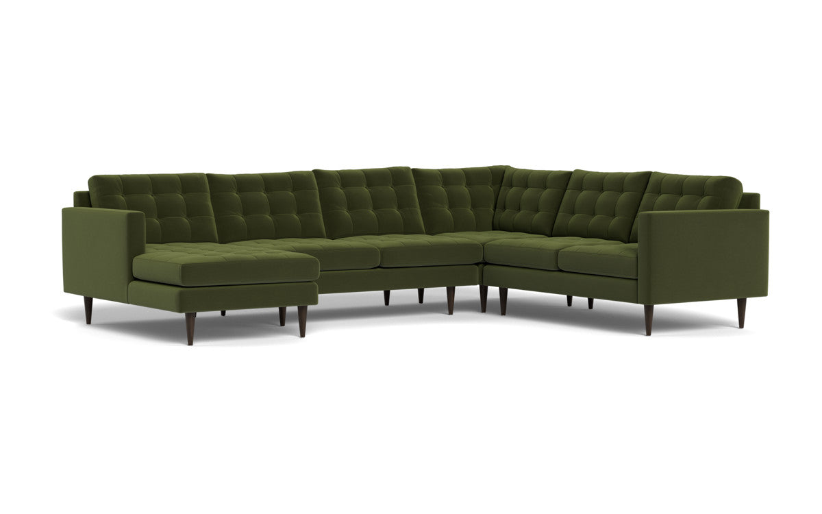 Wallace 131" Corner Sectionals w. Left Chaise - Dream Olive