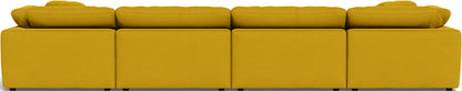 Fluffy 4 Piece Sectional W/Double Otto - Sorrento Sunflower