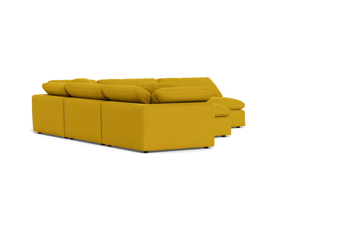 Fluffy 5 Piece Sectional W/Ottoman - Sorrento Sunflower