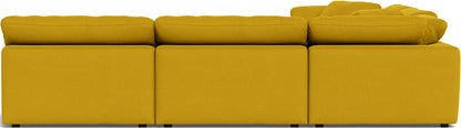 Fluffy 5 Piece Sectional W/Ottoman - Sorrento Sunflower