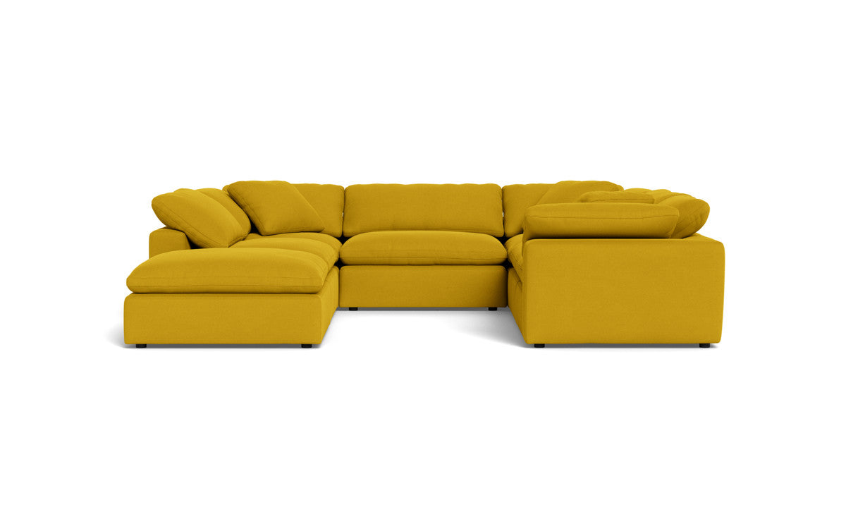 Fluffy 6 Piece Sectional W/Ottoman - Sorrento Sunflower