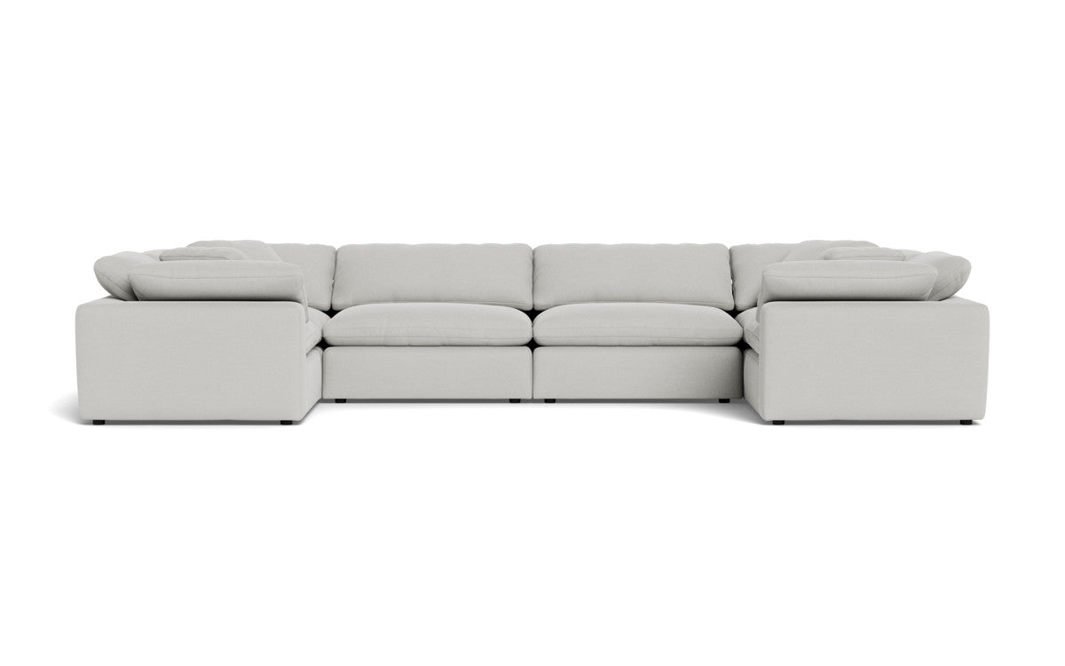 Fluffy 4 Corner U Sectional - Dream Dove