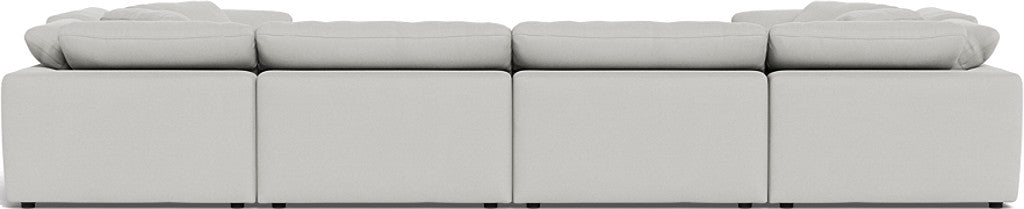 Fluffy 4 Corner U Sectional - Dream Dove