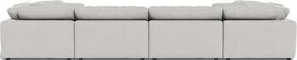 Fluffy 4 Corner U Sectional - Dream Dove