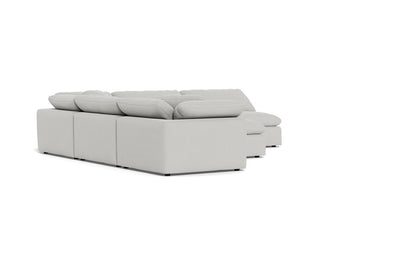 Fluffy 5 Piece Sectional W/Ottoman - Dream Dove