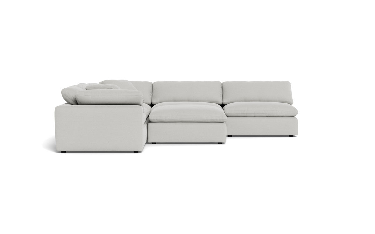 Fluffy 5 Piece Sectional W/Ottoman - Dream Dove