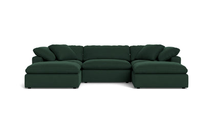 Fluffy 3 Piece Sofa W/Double Ottoman - Dream Forest