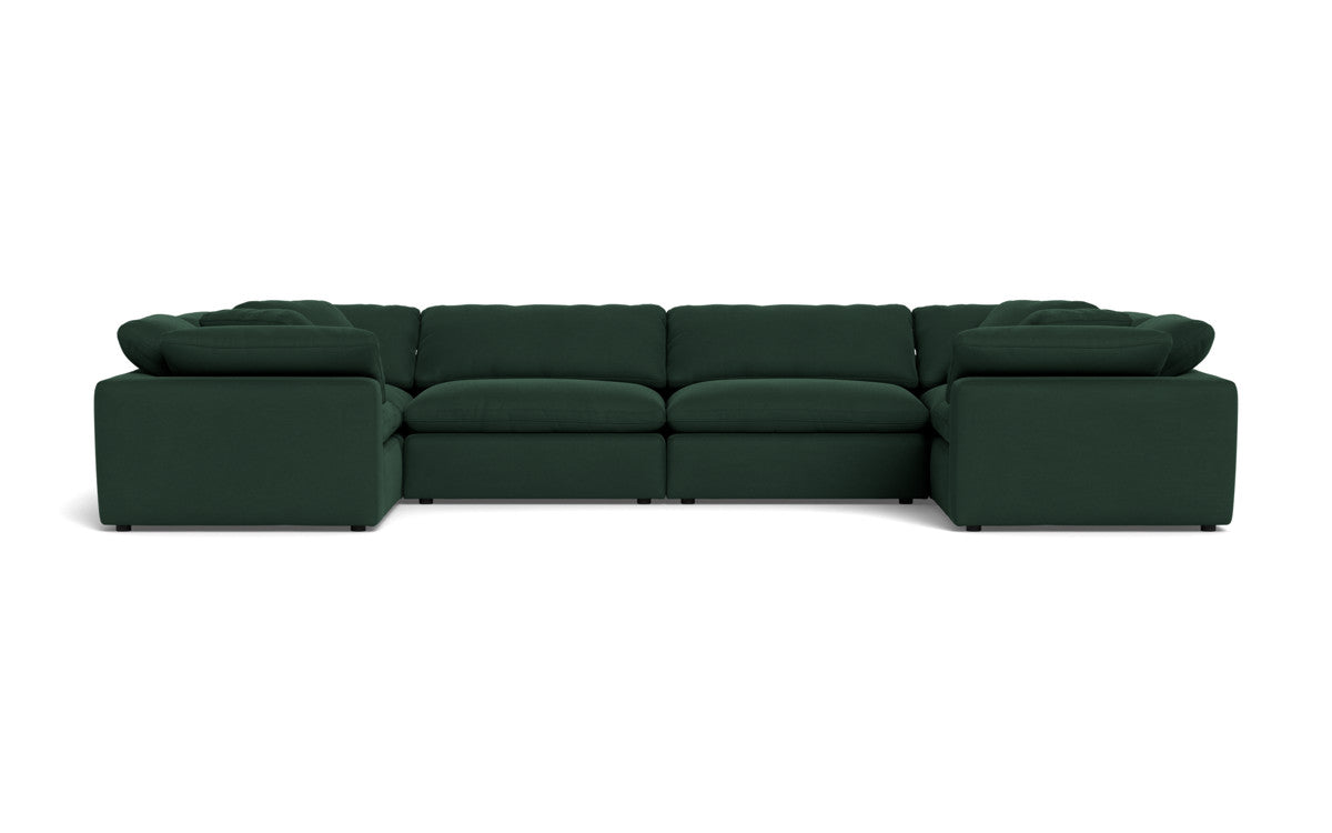 Fluffy 4 Corner U Sectional - Dream Forest